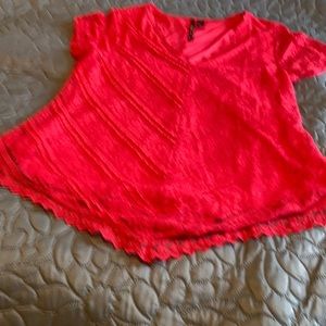 1X Skye’s the Limit womens rose laced top